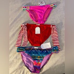 NWT lot Of 3 Jessica Simpson Bikini Bottoms Swimsuit